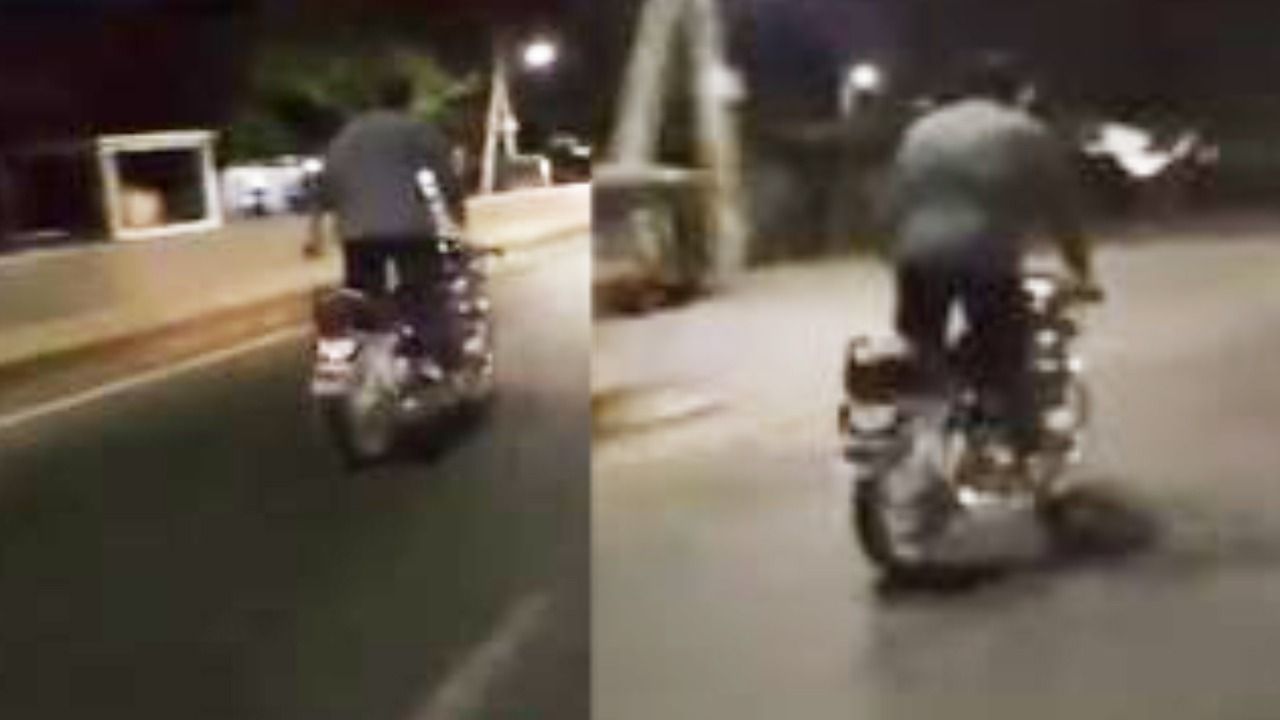 Rajkot : મોરબી રોડ પર યુવકનો જોખમી સ્ટંટ વીડિયો થયો વાયરલ, જુઓ VIDEO