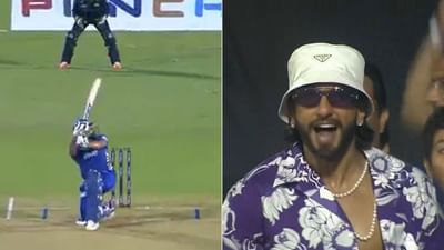 Ranveer Singh IPL 2022: મુંબઈ ઈન્ડિયન્સની મેચ જોવા પહોંચ્યો અભિનેતા રણવીર સિંહ, રોહિત શર્માની બેટિંગનો ફેન થયો, જુઓ વીડિયો