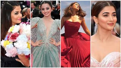 Cannes Film Festival Day 2 Photos : ફુલોથી સજાવેલા બ્લેક ગાઉનને કારણે ઐશ્વર્યા રાય બચ્ચન થઈ ટ્રોલ, જુઓ હેલી શાહ, હિના ખાન, તમન્નાનો રેડ કાર્પેટ લુક