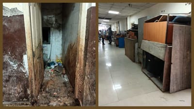 Surat : નાનપુરા બહુમાળી બિલ્ડીંગની લોબી ભંગારનું ગોડાઉન બની ગઈ, શૌચાલયોની ગંદકીથી કર્મચારીઓ પણ ત્રસ્ત