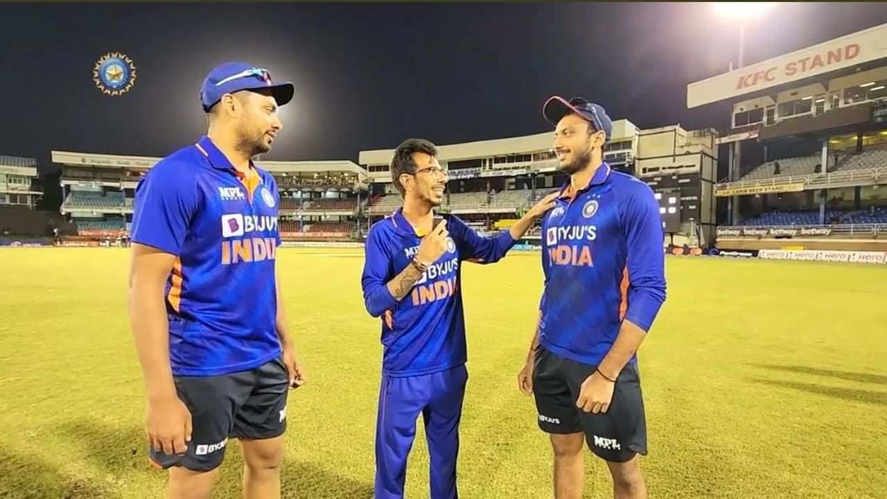 Axar Patel Chahal TV interview Yuzvendra Chahal india vs west indies 2nd odi match result
