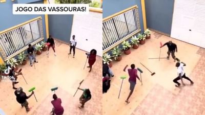 Funny Game Video : લોકો 'સાવરણી' છોડવા માટે દોડે છે, પણ અહીં બધા મિત્રો 'સાવરણી' પકડવા માટે દોડે છે