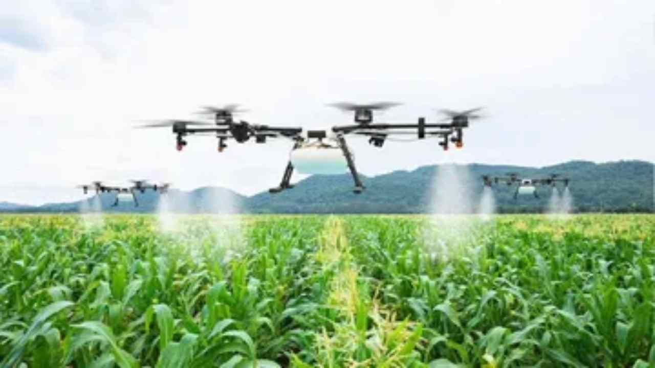 Agriculture Technology : ખેતીમાં કૃષિ ડ્રોનનો ઉપયોગ, મકાઈના પાકમાં જંતુનાશક દવાનો કરાયો છંટકાવ