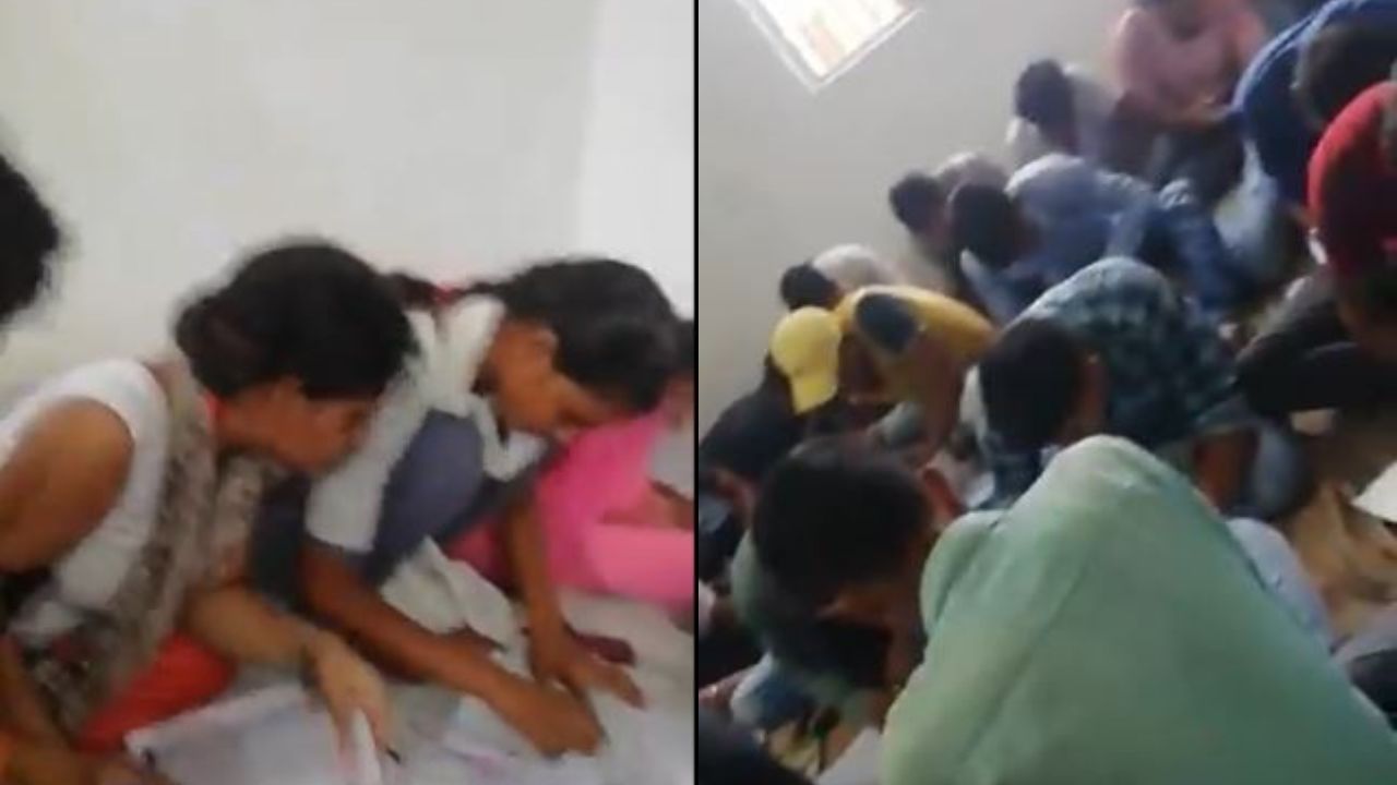 Bihar: નાલંદામાં જમીન પર બેસીને BAની પરીક્ષા આપી રહ્યા છે વિદ્યાર્થીઓ, ધડાધડ થઈ રહી છે નકલ, વીડિયો જોઈ તમે પણ રહી જશો દંગ
