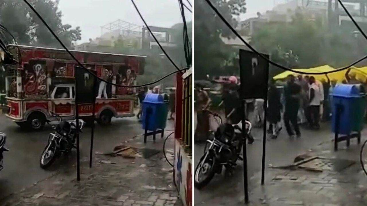 Executioners jumping and dancing in the pouring rain, people burst out laughing after watching the viral video of the unique horse