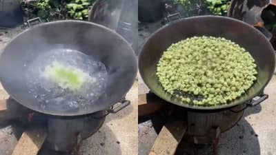 Weird Food: વ્યક્તિએ ગરમ તેલમાં દ્રાક્ષ નાખીને બનાવ્યા ગ્રેપ્સ ફ્લેવર પોપકોર્ન, લોકોએ આપ્યા આવા રિએક્શન