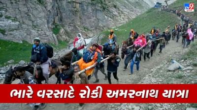 Amarnath Yatra: ખરાબ હવામાનના કારણે અમરનાથ યાત્રા બંધ, પહેલગામમાં ભારે વરસાદ યથાવત, 3 હજાર શ્રદ્ધાળુઓ કેમ્પમાં રોકાયા