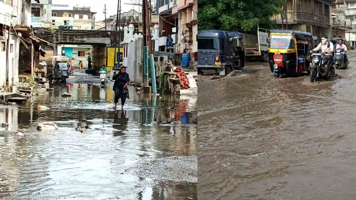 આફતનો વરસાદ : ધોધમાર વરસાદે પ્રિમોન્સુન કામગીરીની પોલ ખોલી, લોકો મુશ્કેલીમાં મુકાયા આફતનો વરસાદ : ધોધમાર વરસાદે પ્રિમોન્સુન કામગીરીની પોલ ખોલી, લોકો મુશ્કેલીમાં મુકાયા