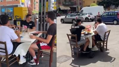 હરતુ-ફરતુ ડિનર ટેબલ લઈ પેટ્રોલ પંપ પહોંચ્યા ચાર મિત્રો, વિચિત્ર જુગાડનો વીડિયો થયો વાયરલ