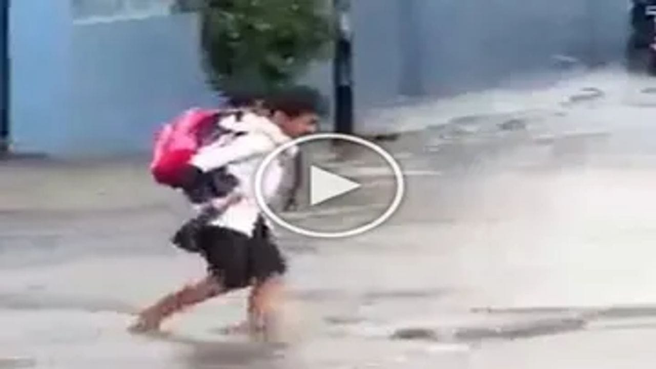 Cute Video: 'હમ બને તુમ બને એક દુજે કે લીયે'- મોટા ભાઈએ બહેનને પીઠ પર બેસાડીને કર્યો રોડ ક્રોસ