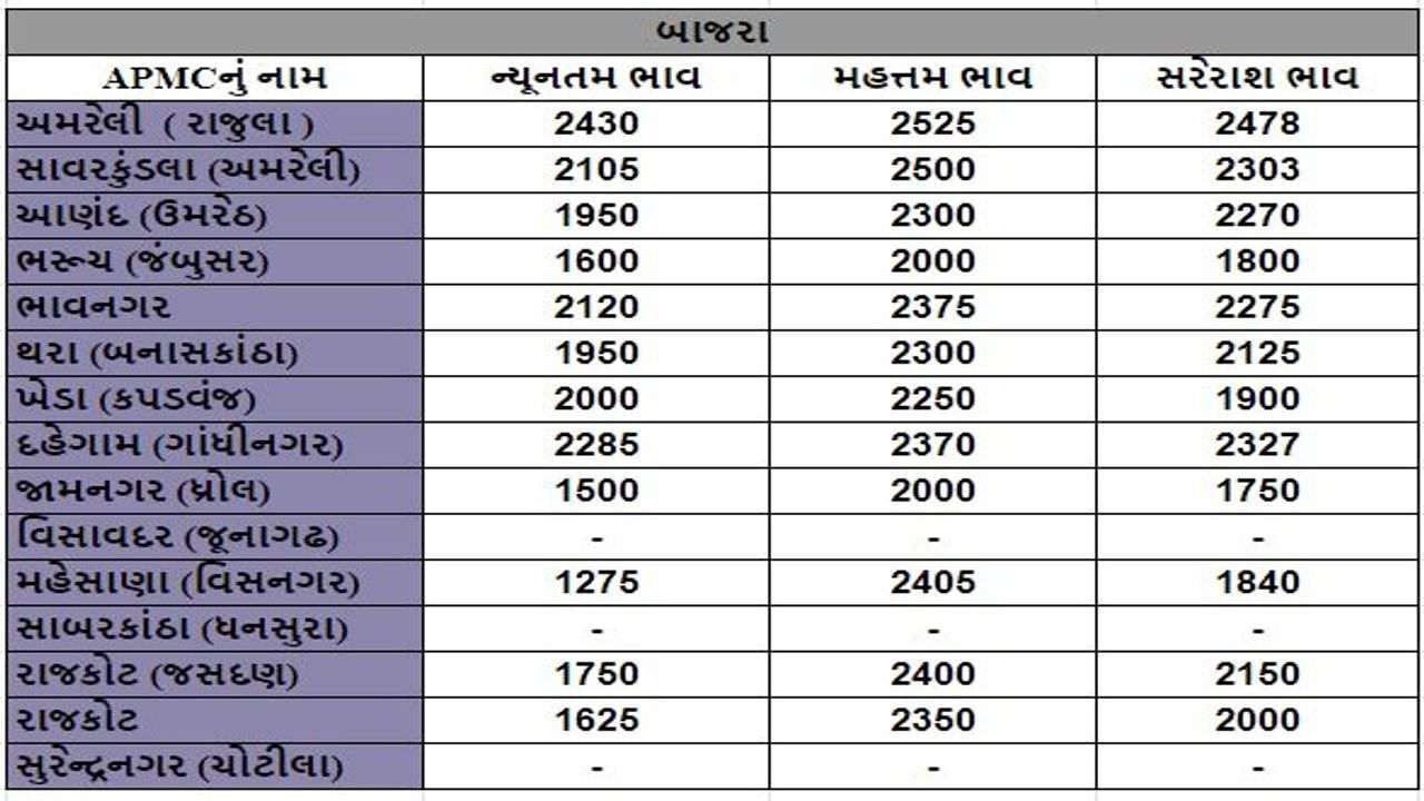 Mandi: The maximum price of groundnut in Jasdan APMC of Rajkot was Rs 7200, know the prices of different crops
