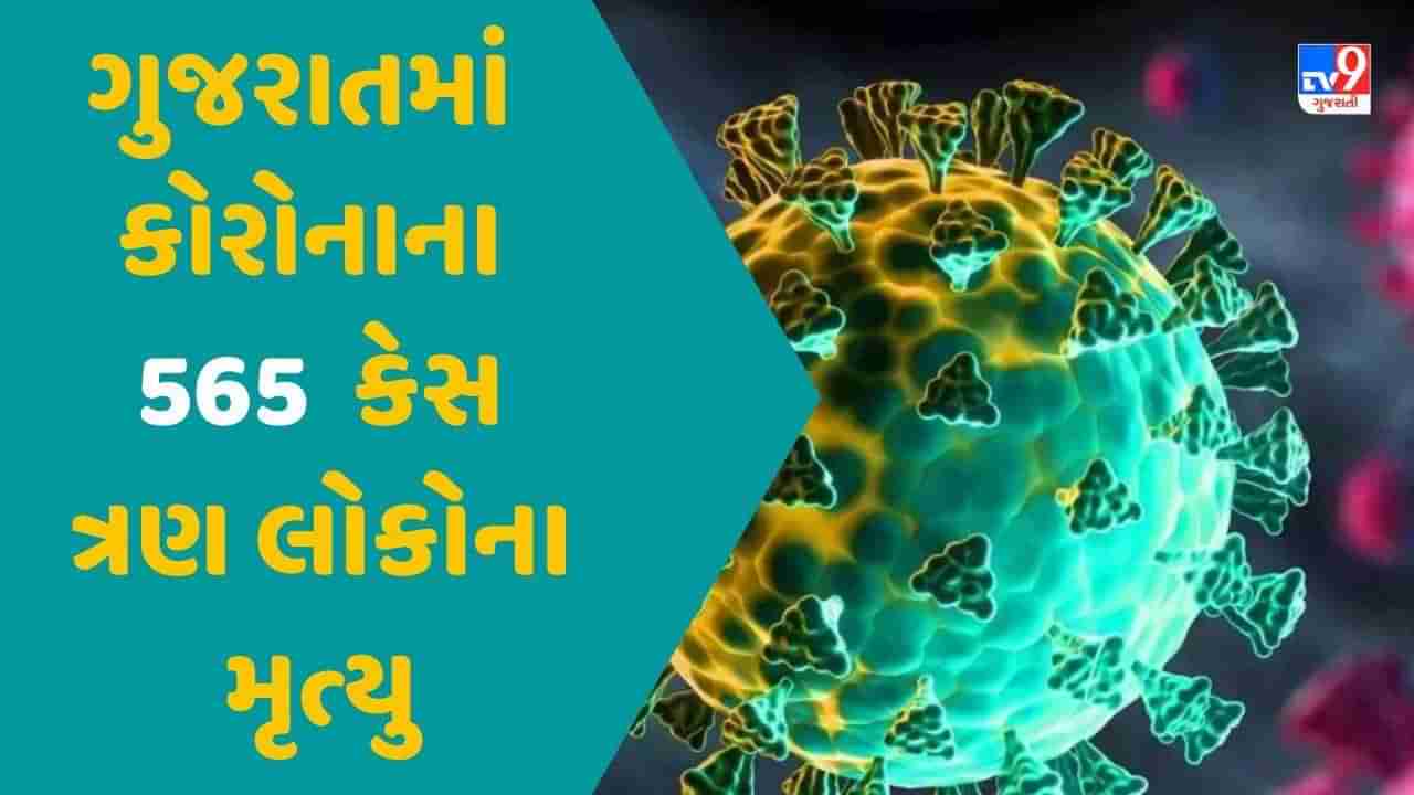 ગુજરાતમાં કોરોનાના નવા 565 કેસ, ત્રણ લોકોના મૃત્યુ, એક્ટિવ કેસ 4205એ પહોંચ્યા