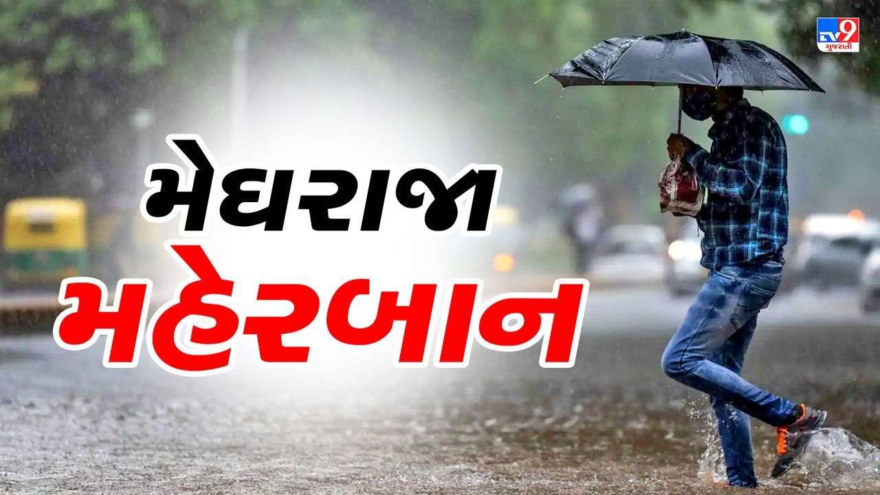 Rain Update : ગુજરાતના અનેક જિલ્લાઓમાં મેઘરાજાની જમાવટ, ઉમરપાડામાં 3 અને મેઘરજમાં 2.5 ઇંચ વરસાદ, તો સુરત, નવસારી અને તાપીમાં પણ મેઘ મહેર
