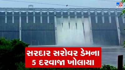 Narmada: ચાલુ સીઝનમાં પ્રથમ વખત નર્મદા ડેમના 5 દરવાજા 30 સેન્ટિમીટર ખોલવામાં આવ્યા