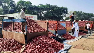 ડુંગળીના ઘટતા ભાવ, વ્યાજબી ભાવની માંગને લઈને ખેડૂતોએ આંદોલન કર્યું