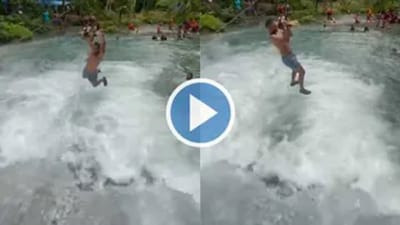 VIDEO: ધોધમાં ફસાયો નિકોલસ પૂરન, દોરડાની મદદથી ધોધ પાર કરવામાં અસફળ રહ્યો, જુઓ વીડિયો