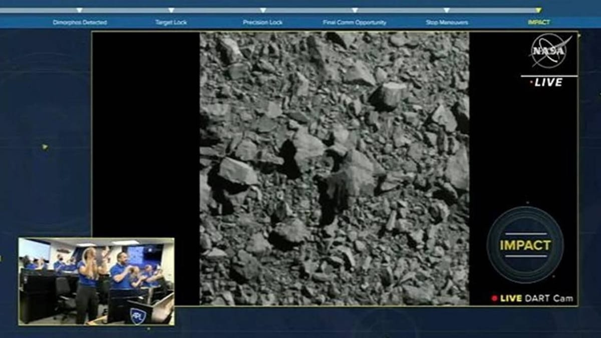 NASA ને મળી વધુ એક સફળતા, 'સુપર વિલેન' એસ્ટરોઈડ સાથે ટકરાયું DART NASA ને મળી વધુ એક સફળતા, 'સુપર વિલેન' એસ્ટરોઈડ સાથે ટકરાયું DART