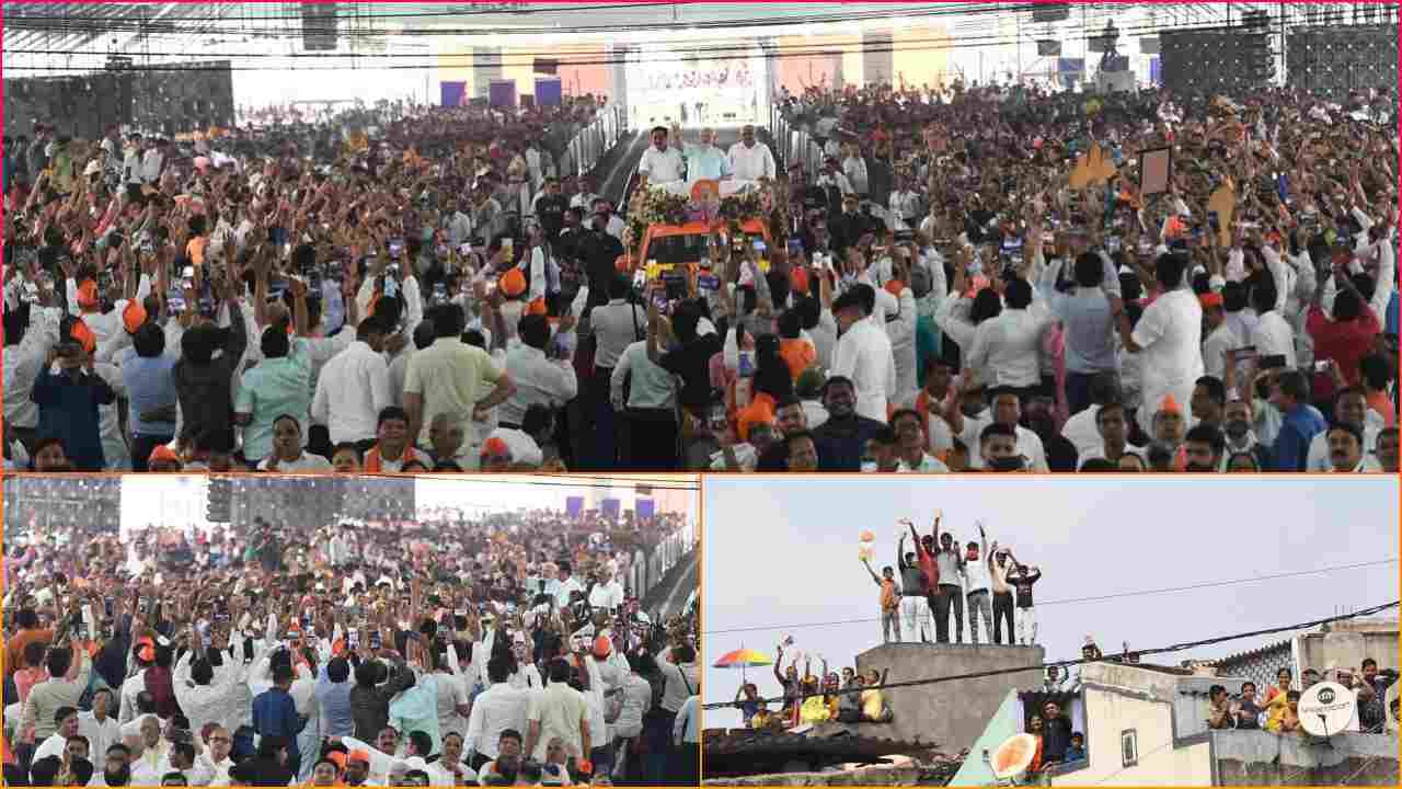 રોડ-શો બાદ વડાપ્રધાને જાહેરસભા સંબોધી હતી જેમાં મોટી સંખ્યામાં લોકો પહોંચ્યા હતા. 2.70 કિમીના રૂટ પર વડાપ્રધાનનો મેગા રોડ-શો યોજાયો હતો.