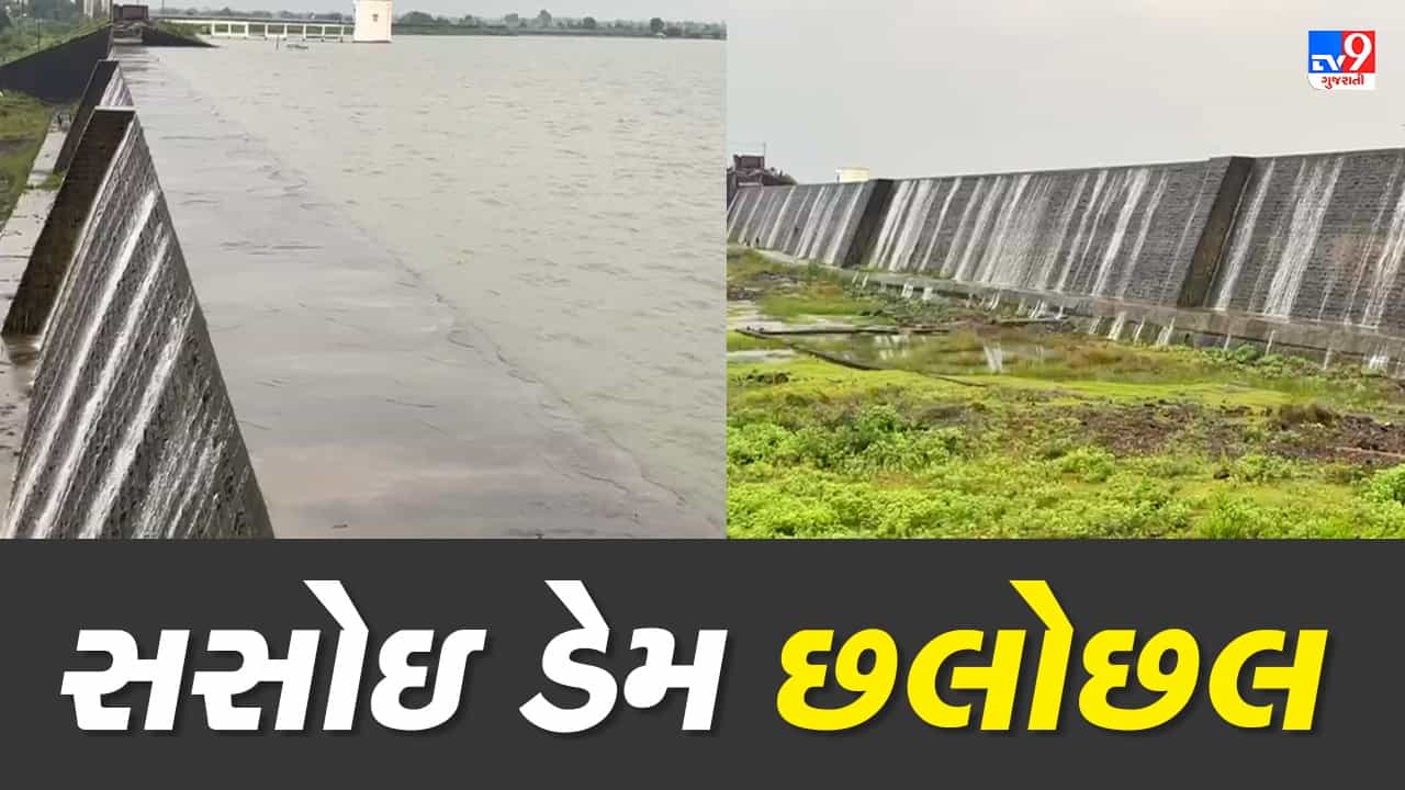 Jamnagar: ભારે વરસાદ બાદ જિલ્લાના ડેમમાં પાણીની સારી આવક, સસોઇ ડેમ છલોછલ