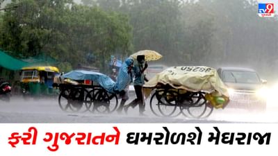 ફરી મેઘરાજા ગુજરાતને ઘમરોળશે, આગામી 5 દિવસ ભારે વરસાદ પડવાની હવામાન વિભાગની આગાહી ફરી મેઘરાજા ગુજરાતને ઘમરોળશે, આગામી 5 દિવસ ભારે વરસાદ પડવાની હવામાન વિભાગની આગાહી