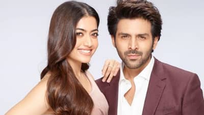 કાર્તિક આર્યન નેશનલ ક્રશ રશ્મિકા મંદાના સાથે મળ્યો જોવા, એક્ટ્રેસે તેને કહ્યું પાર્ટનર