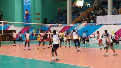 National Games 2022 : ભાવનગર ખાતે આયોજિત વોલીબોલની સ્પર્ધામાં ગુજરાતની પુરૂષ ટીમનો વિજય