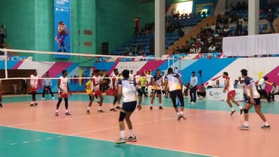 National Games 2022 : ભાવનગર ખાતે આયોજિત વોલીબોલની સ્પર્ધામાં ગુજરાતની પુરૂષ ટીમનો વિજય