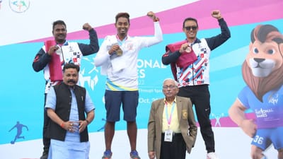 36મી નેશનલ ગેમ્સ-2022માં ગુજરાતના પ્રતિભાવંત ખેલાડીઓએ પણ અલગ અલગ સ્પોર્ટ્સ ઇવેન્ટમાં ગોલ્ડ, સિલ્વર અને બ્રોન્ઝ મેડલ્સ જીતીને ગુજરાતની શાન વધારી છે.