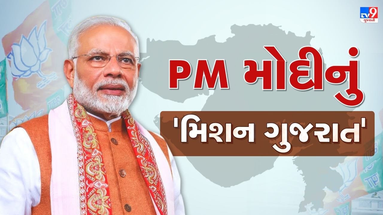 Gujarat Election 2022 : ચૂંટણી પહેલા PM મોદીનો ઝંઝાવાતી પ્રચાર, ત્રણેય ઝોનમાં પક્ષને મજબુત કરવા પર ફોકસ