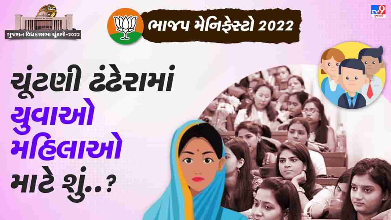 BJP Manifesto 2022 : ભાજપના ચૂંટણી ઢંઢેરામા યુવાનો અને મહિલાઓ પર ખાસ ફોકસ, વાંચો સમગ્ર ચૂંટણી ઢંઢેરો