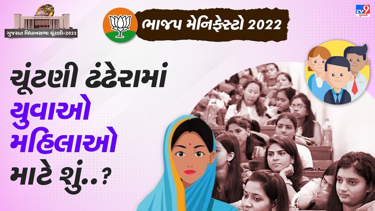 BJP Manifesto 2022 : ભાજપના ચૂંટણી ઢંઢેરામા યુવાનો અને મહિલાઓ પર ખાસ ફોકસ, વાંચો સમગ્ર ચૂંટણી ઢંઢેરો