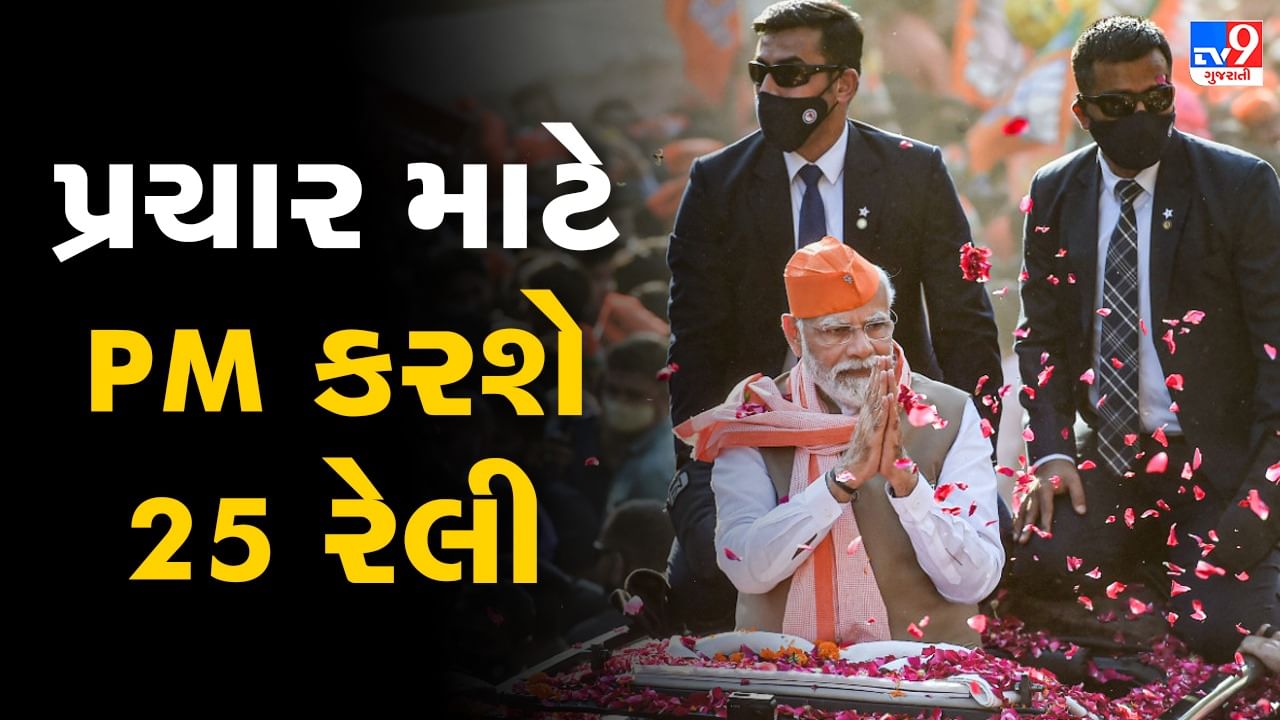 Gujarat Election 2022: ગુજરાતની 182માંથી 150 બેઠક પર PM Modi કરશે ઝંઝાવાતી પ્રચાર, 25 રેલીના માધ્યમથી મતદારો સુધી પહોચવાની નેમ