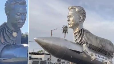 બકરીના શરીર પર જોવા મળ્યો Elon Muskનો ચહેરો, 5 કરોડના ખર્ચે બન્યુ આ વિશાળ સ્ટેચ્યુ