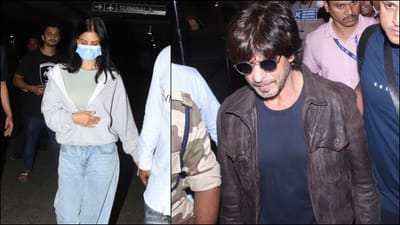 બોલિવૂડના કિંગ શાહરૂખ ખાન ગઈકાલે રાત્રે મુંબઈ એરપોર્ટ પર પાપારાઝીના કેમેરામાં કેદ થયો હતો. શાહરૂખ સિવાય સુહાના પણ એરપોર્ટ પર જોવા મળી હતી. કિંગ ખાનની આ સ્ટાઈલિશ તસવીરો ફેન્સને ખૂબ જ પસંદ આવી રહી છે. (તસવીરઃ માનવ મંગલાની)