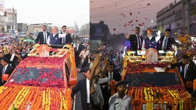 Gujarat Election 2022: બીજા તબક્કાના મતદાન પૂર્વે અમદાવાદમા પીએમ મોદીનો રોડ શો, પીએમ મોદીને જોવા હજારો લોકો ઉમટ્યા