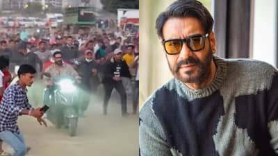 અજય દેવગન હેલ્મેટ વગર સ્કૂટી ચલાવતો મળ્યો જોવા, સુપરસ્ટારને જોઈને પાછળ દોડ્યા ફેન્સ