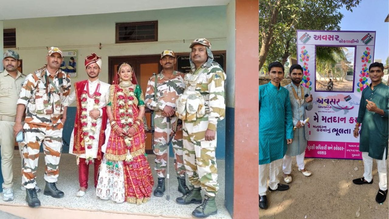 અનેક નવા પરણિત યુવાઓ દાંપત્યજીવનમાં પગ મુકવાની સાથે જ લોકશાહીના પર્વમાં પોતાની ફરજ નીભાવવા પહોંચ્યા હતા. 