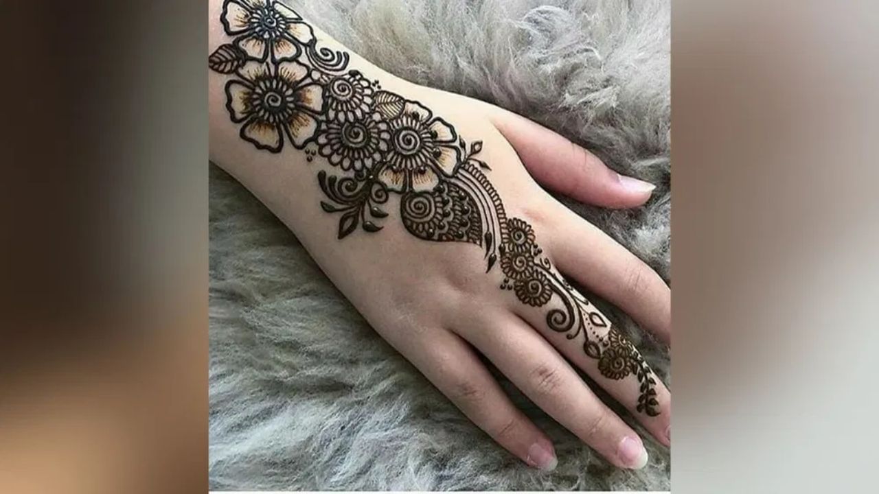 રોઝ મિરર ડિઝાઇનઃ  તમે ઘણી જ્વેલરીમાં મિરર વર્ક જોયું હશે. તેવી જ રીતે, જો તમે ઇચ્છો, તો તમે તેને મહેંદી ડિઝાઇનમાં પણ કન્વર્ટ કરી શકો છો.