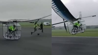 પેડલ મારતા-મારતા આ યુવકે હવામાં ઉડાડી સાયકલ, ચોંકાવનારો વીડિયો થયો વાયરલ