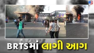 Ahmedabad: BRTS બસમાં લાગી આગ, આગ લાગવાનું કારણ અકબંધ 