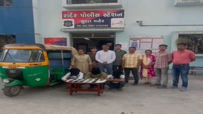 સુરતમાં રિક્ષામાં મુસાફરોના કિંમતી સામાન અને મોબાઈલની ચોરી કરતી ગેંગ રાંદેર પોલીસે ઝડપી પાડી