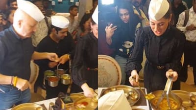 ફિલ્મ પ્રમોશન દરમિયાન મુંબઈના ડબ્બાવાળાઓ માટે અનુપમ ખેરે કર્યું આ ખાસ કામ, જુઓ Viral Video