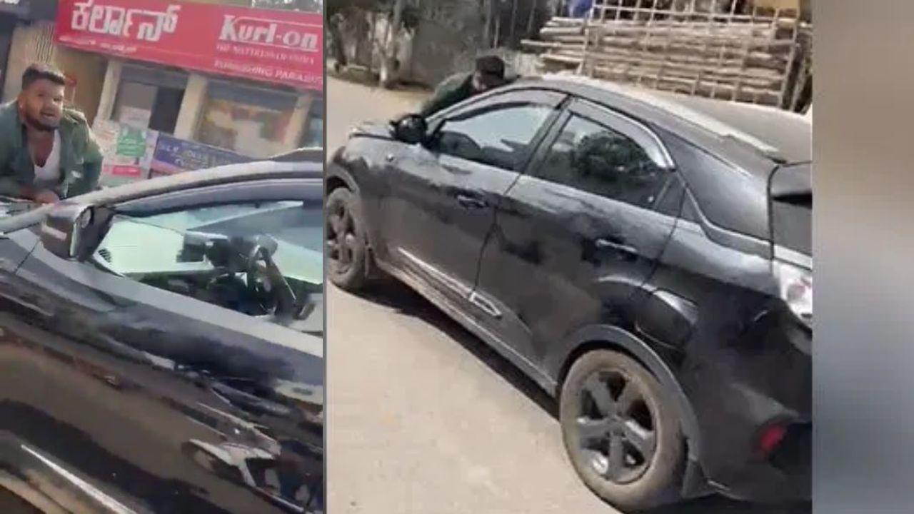 Viral Video: પહેલા મહિલાએ કારથી યુવકને ટક્કર મારી અને પછી 1 કિમી સુધી કારના બોનેટ પર ઢસેડ્યો, જુઓ ચોંકાવનારો વીડિયો