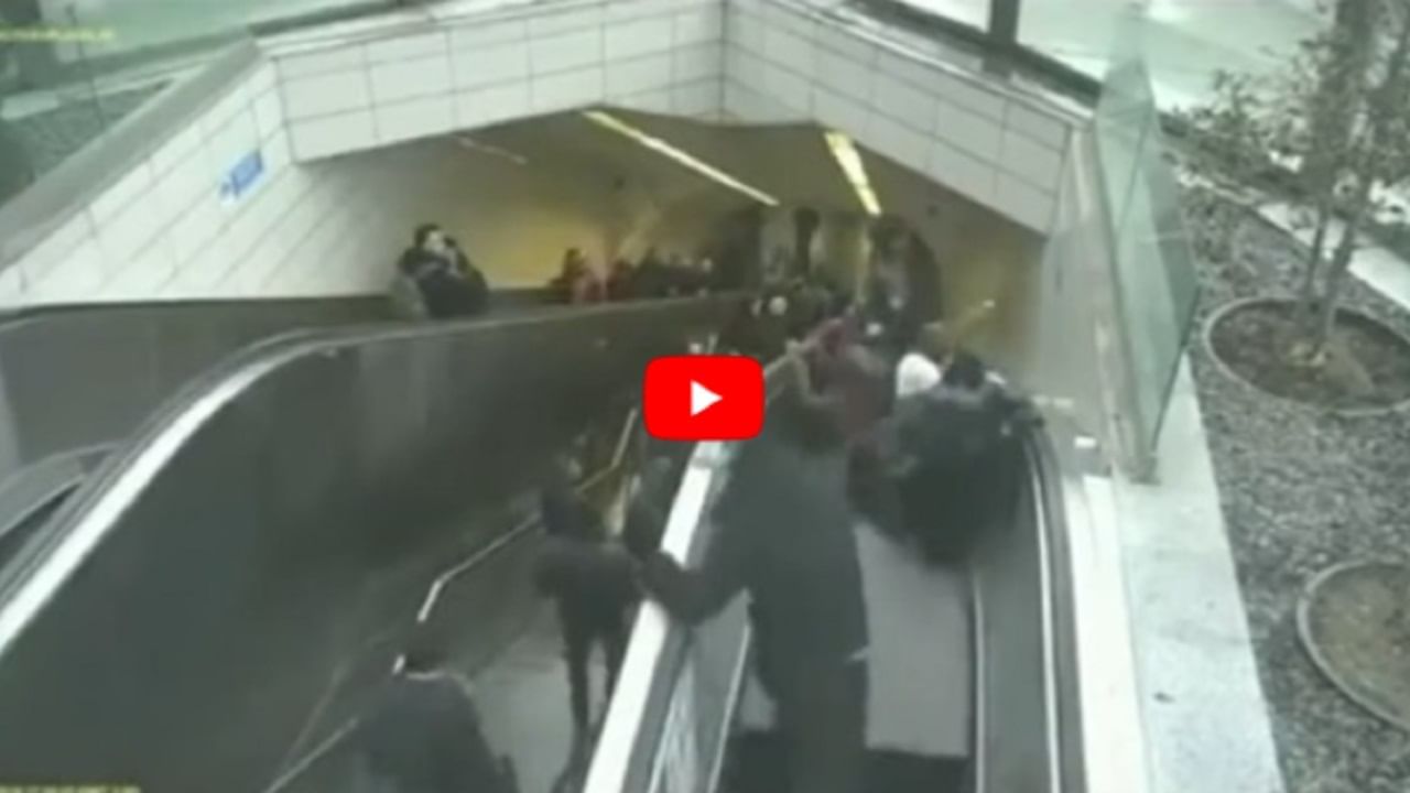 ભયાનક અકસ્માત...એસ્કેલેટર પર પગ મૂકતા જ માણસ અંદર ઘુસી ગયો, જુઓ Shocking Viral Video