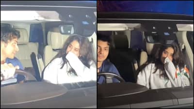 Viral Video : શિખર-જાન્હવીનું થયું પેચ અપ? કારમાં એકસાથે જોવા મળ્યા, કેમેરા જોતા છુપાવ્યા ફેસ