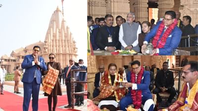 Gir Somnath : સુરીનામના દેશના રાષ્ટ્રપતિ ચંદ્રિકા પ્રસાદ સંતોખીએ સોમનાથ મહાદેવના દર્શન કર્યા