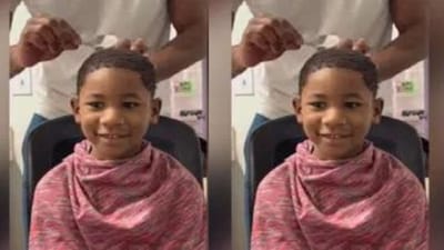 Viral Video: પિતાએ ચમ્મચીથી કાપ્યા દીકરાના વાળ, યુઝર્સે કહ્યું - આને કહેવાય ખરું ટેલેન્ટ