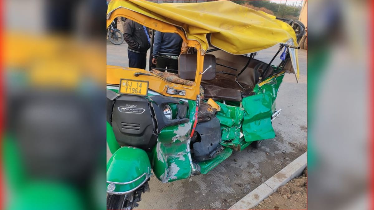 ભાવનગર : રિક્ષા અને ટ્રક વચ્ચે ગમખ્વાર અકસ્માત સર્જાયો, રિક્ષા ચાલક સહિત ઘટના સ્થળે જ 3 લોકોના મોત