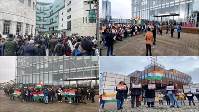 ભારતીયોનું બ્રિટનમાં લંડન ઓફિસ બહાર વિરોધ પ્રદર્શન, Boycott BBCના લગાવ્યા નારા