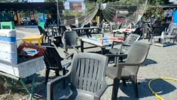 Parking issue turned into a mees at Ahmedabad's Bapna Bagicha Cafe